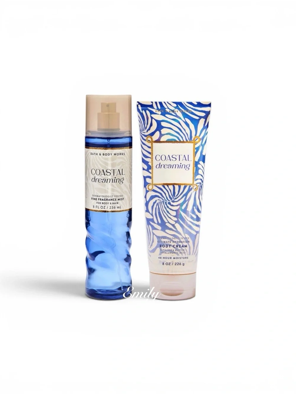 Bath & Body Works COASTAL DREAMING Luxe fragrance mist & body cream bundle set